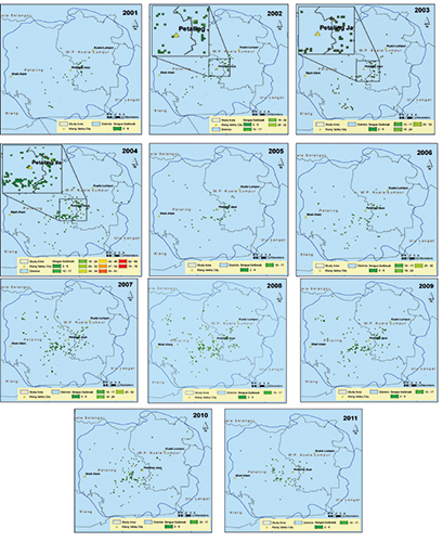 Detecting Dengue Outbreaks In Malaysia Using Geospatial Techniques Geospatial Health